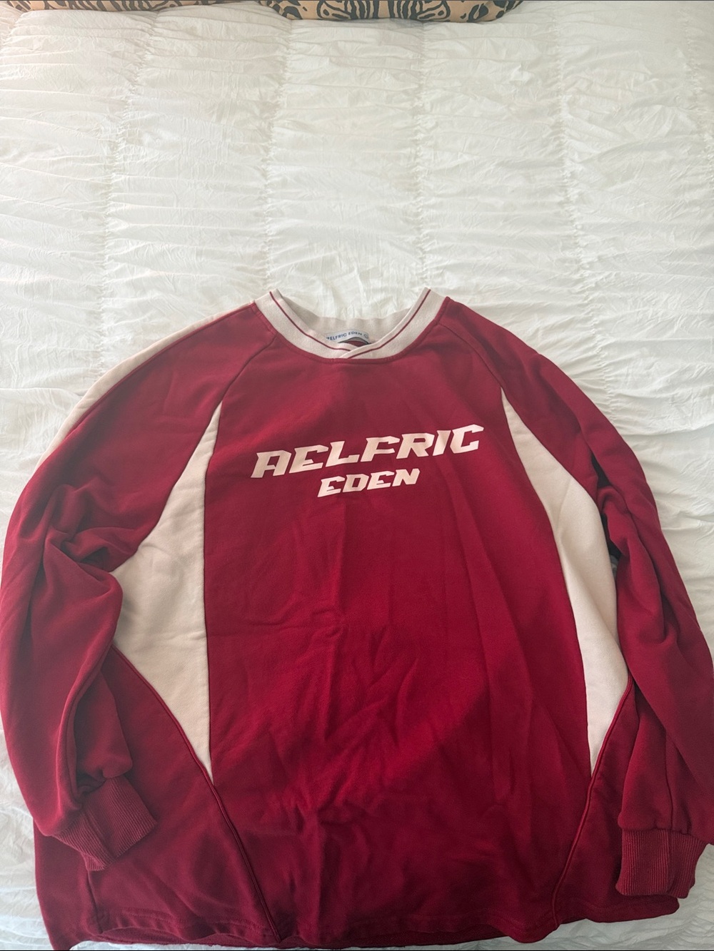Aelfric Eden Red and White Crewneck Sweatshirt